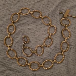 The Limited Gold Link Textured Belt Vintage